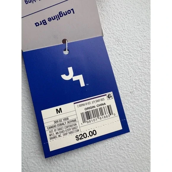 JoyLab Longline Bra Blue Convertible Strap Moisture Wicking Top - Size M - Picture 3 of 7